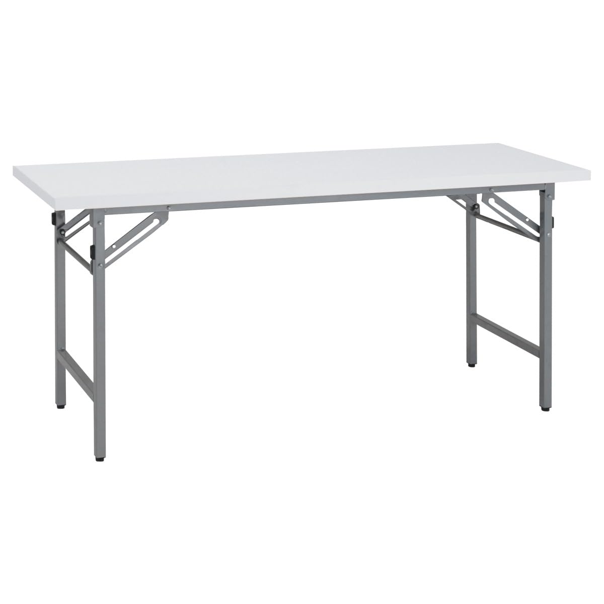 法人様向け カグクロ 折りたたみ会議テーブル 棚無しタイプ ホワイト W1500×D450×H700mm 長机 NTH-1545N-WH