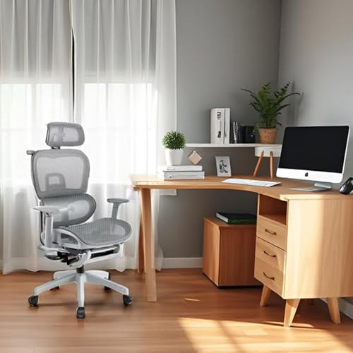 Felicita オフィスチェア メッシュ デスクチェア リクライニング 椅子 ハイバック チェア ランバーサポート キャスター ロッキング 人間工学 SLCH-09MGY (強化メッシュ) (グレー)