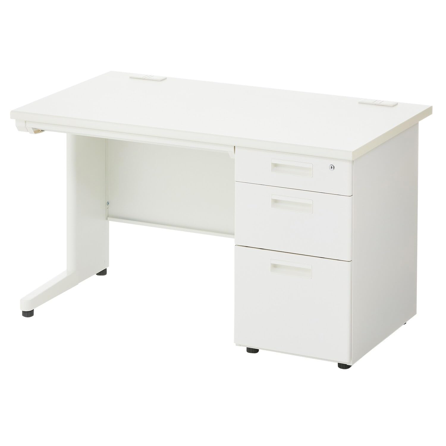 オフィスコム 法人様向け オフィスデスク スチールデスク 幅1200×奥行700×高さ700mm 片袖机 ホワイト OC-SD127K-WH