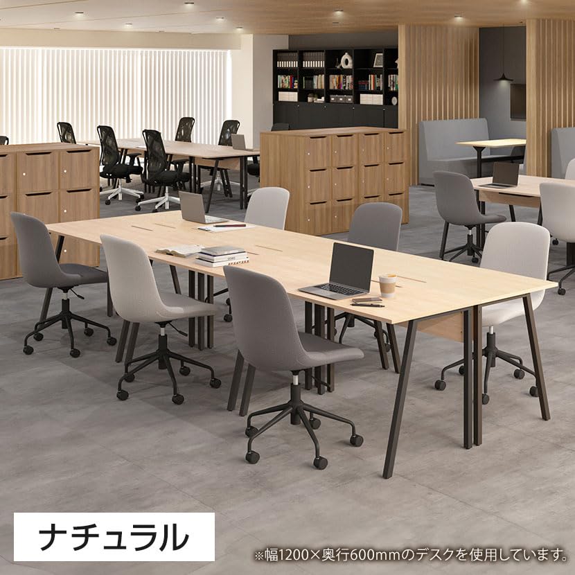 オフィスコム デスク ALシリーズ 机 パソコンデスク pcデスク 幅1200×奥行700×高さ720mm オフィスデスク ホワイト(木目調)×ホワイト OC-AL-DK127-WHWH